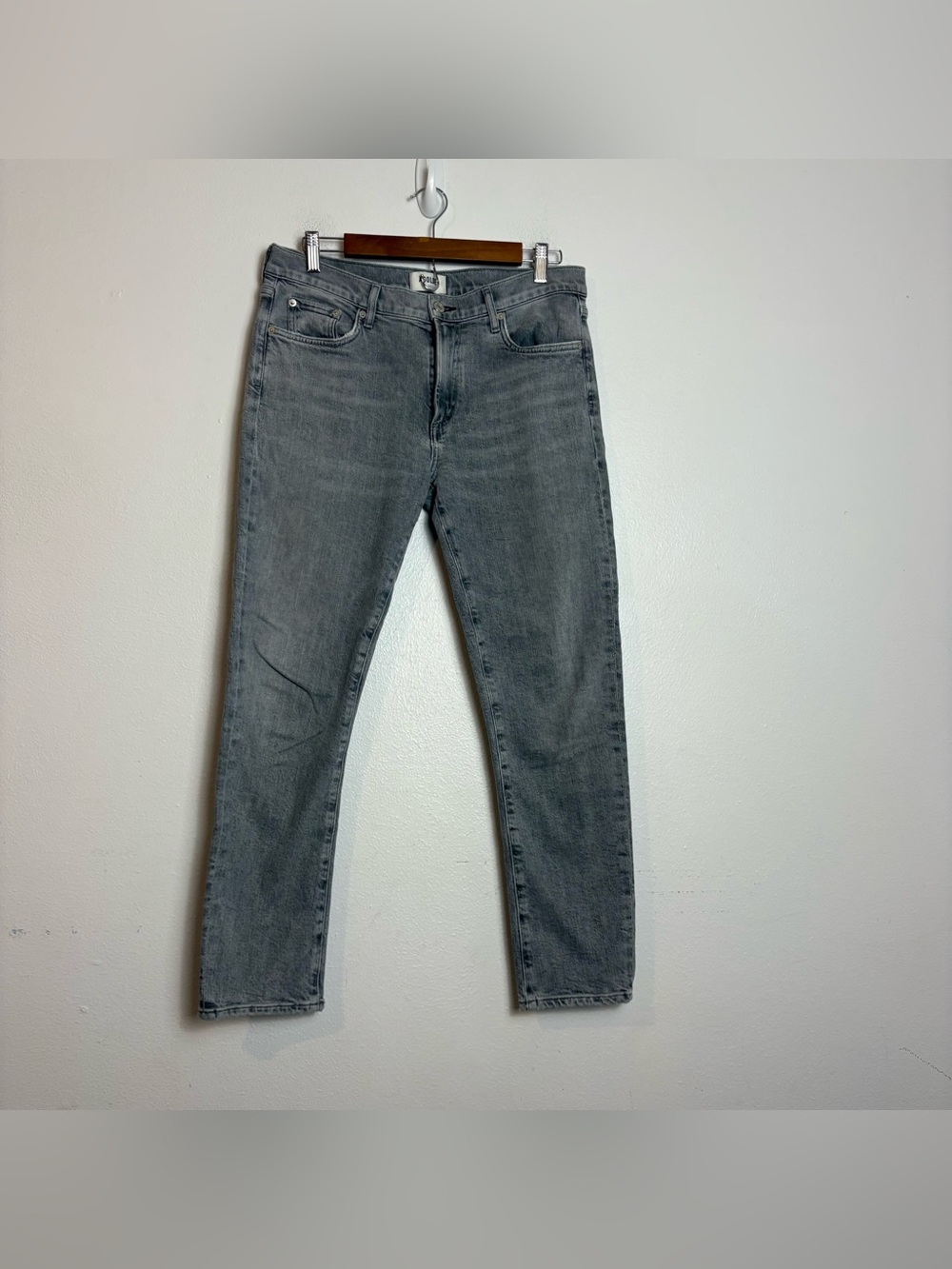 Agolde Womens Toni Mid Rise Straight Light Wash Black Gray Jeans Size 29